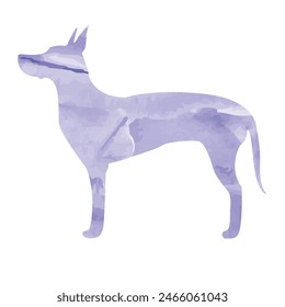 Great Dane Silhouette in Watercolor. Animals and pets concept vector