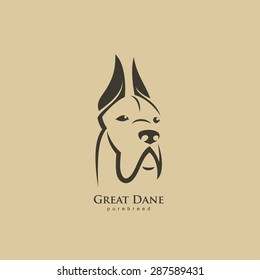 Great Dane - vector illustration