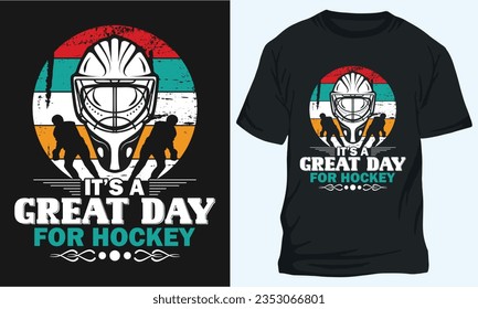 ES IST EIN GROSSER TAG FÜR HOCKEY Hockey T-Shirt-Design 