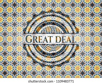  Great Deal arabesque style emblem. arabic decoration.