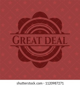Great Deal badge with red background