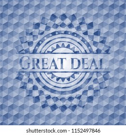 Great Deal blue polygonal emblem.