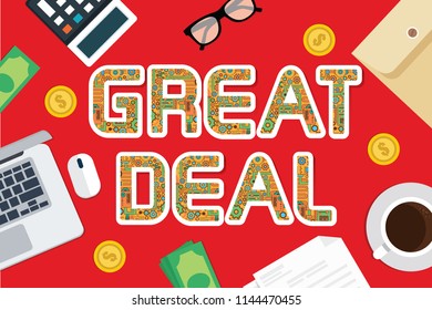 Great deal concept vector design