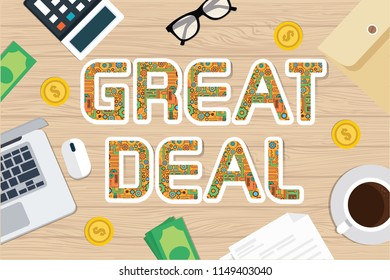 Great deal concept vector design