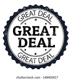 Great deal grunge rubber stamp, vector illustration