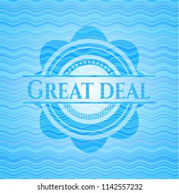 Great Deal light blue water emblem.