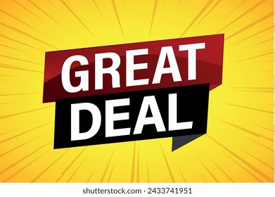 great deal poster banner graphic design icon logo sign symbol social media website coupon

