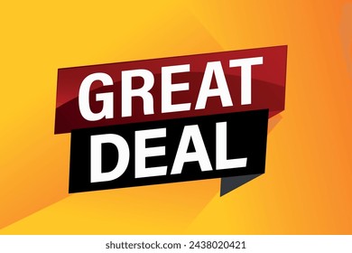 great deal poster banner graphic design icon logo sign symbol social media website coupon

