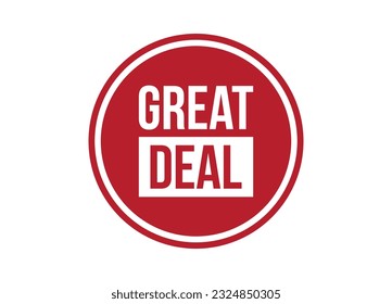 great deal red banner design vector illustration