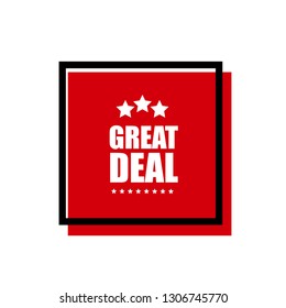 great deal red banner.Designed for your web site design, logo, app, UI