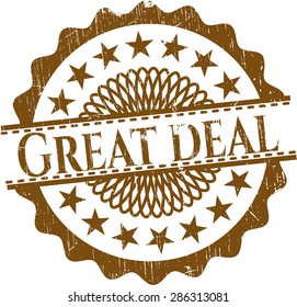 Great Deal rubber grunge stamp