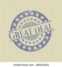 Great Deal rubber grunge stamp
