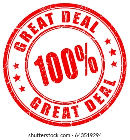 Great deal rubber vector stamp on white background