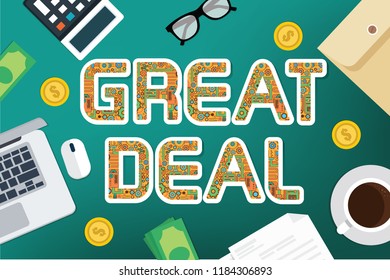 Great deal vector concept design