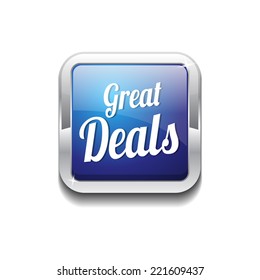Great Deals Blue Vector Icon Button