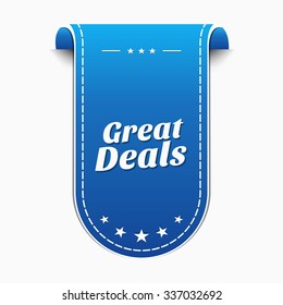 Great Deals Blue Vector Icon Design