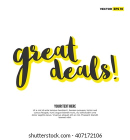 Great Deals (Brush Lettering Vector Design Template)