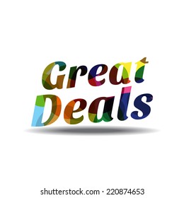 Great Deals Colorful Vector Icon Design