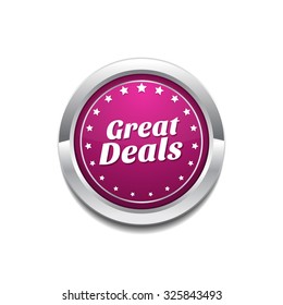 Great Deals Pink Vector Button Icon