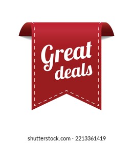 Great deals red banner vector design 