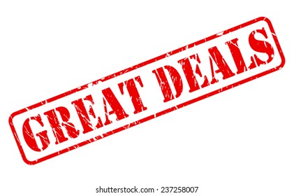 Great deals red stamp text on white