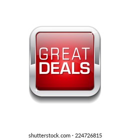 Great Deals Red Vector Icon Button