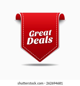 Great Deals Red Vector Icon Design