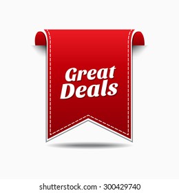 Great Deals Red Vector Icon Design