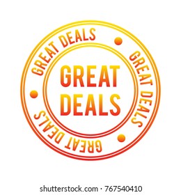 Great deals vector stamp