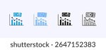 Great Depression Icon Set Multiple Style Collection
