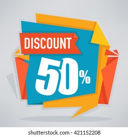 great discount, vector sale banner template design