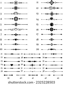 Gran paquete de divisores con más de 40 puntos, desde el más ornamental hasta el más simple. Apto para todos los documentos y libros. Una gran variedad de opciones para todos sus proyectos.