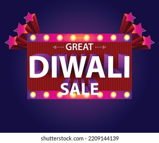 Great Diwali Sale discount vector Great office unit sale 