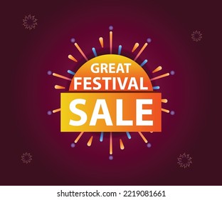 Great Diwali sale offer unit vector