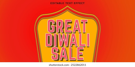 Great diwali sale  text Editable effect, Happy Diwali text design, Diwali Festival vector, Deepavali design