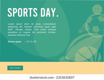 Great editable vector design of sports day ball background best for any digital and print graphic resources	