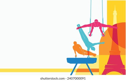 Gymnastics Silhouette Vector Art & Graphics