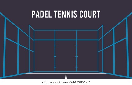 Great editable vector file illustration of padel tennis court in classy and unique style best for your digital design and print mockup