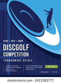 Great editable vector flat of discgolf poster best for any digital graphic and printing purpose