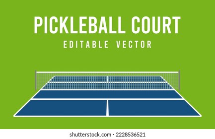 Gran diseño editable de canchas de pickleball vectorial adecuado para la impresión de recursos digitales y otros