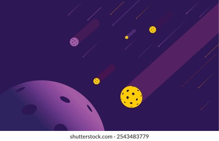 Tolle editierbare Vektor Pickleball Planeten Hintergrund Design für alle Medien