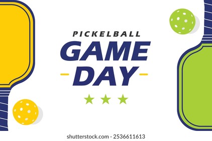 Great editable vector simple and attractive pickleball background design for any media