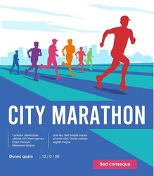 Großartiges, Farbenprächtiges, Vektorbearbeitbares Marathon-Poster-Hintergrunddesign Für Ihre Marathon-Meisterschaft
