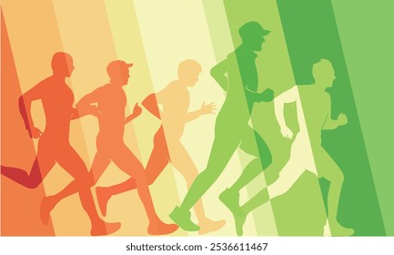 Great elegant colorful vector editable marathon poster background design for your marathon championship event