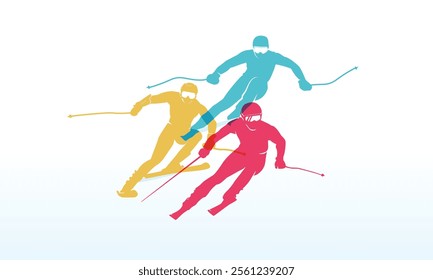 Great elegant vector editable alpine ski sport background design for your championship community event