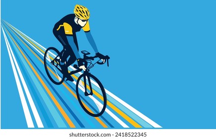 Gran diseño de fondo de afiches para la carrera de ciclismo editable por vector elegante para su evento de comunidad de campeonato