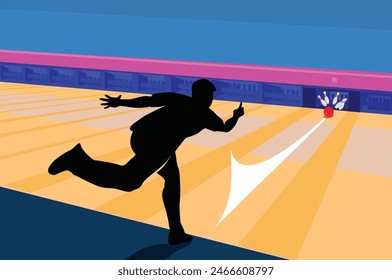 Great elegant vector editable bowling poster background design for your bowling championship event