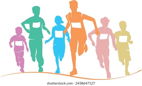 Great elegant vector editable kid or youth marathon runner poster background design for your marathon championship event