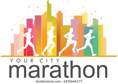 Great elegant vector editable marathon poster background design for your city marathon championship event