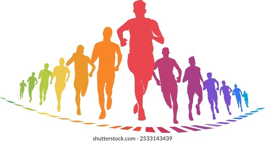 Great elegant vector editable marathon poster background design for your marathon championship event	